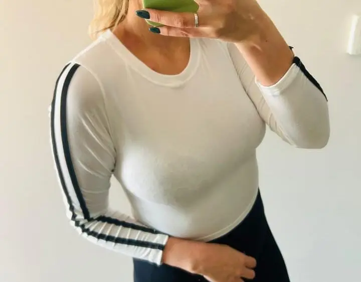 Remera Blanca Mangas Largas de Lycra