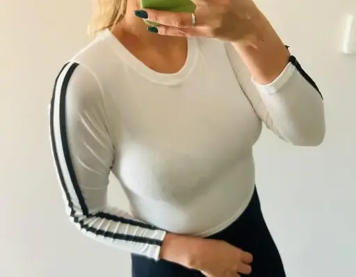 Remera Blanca Mangas Largas de Lycra